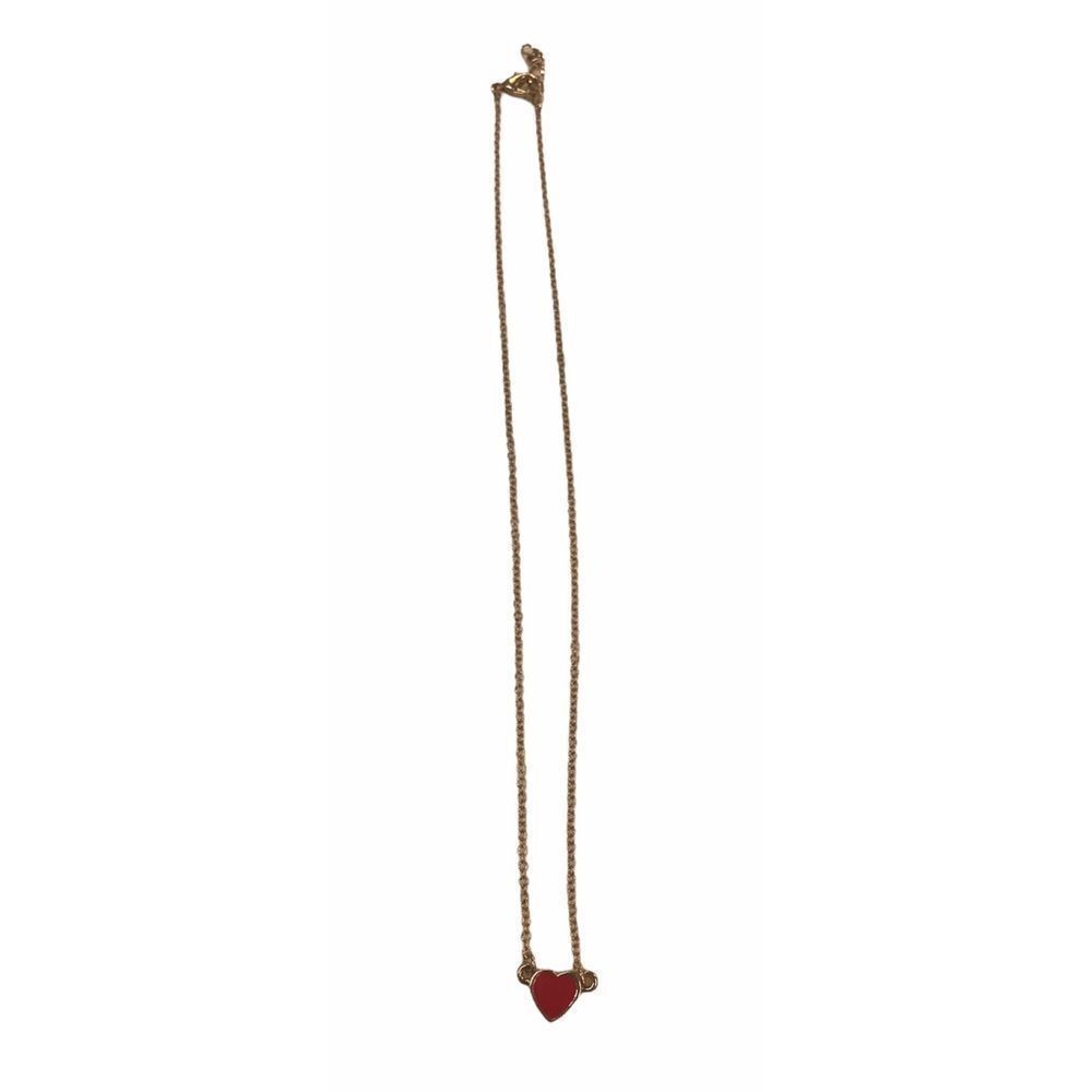 Kate Spade Red Enamel Heart Necklace - Picture 2 of 4